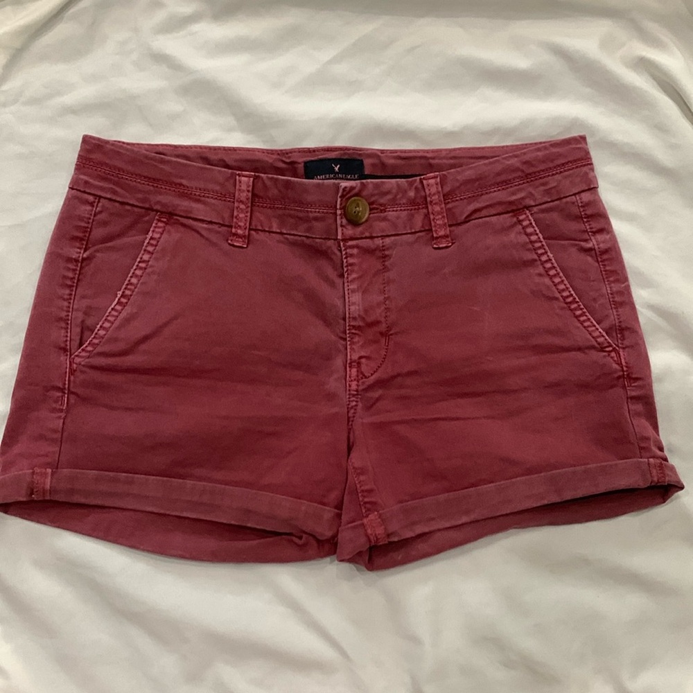 American Eagle twill midi short- mauve